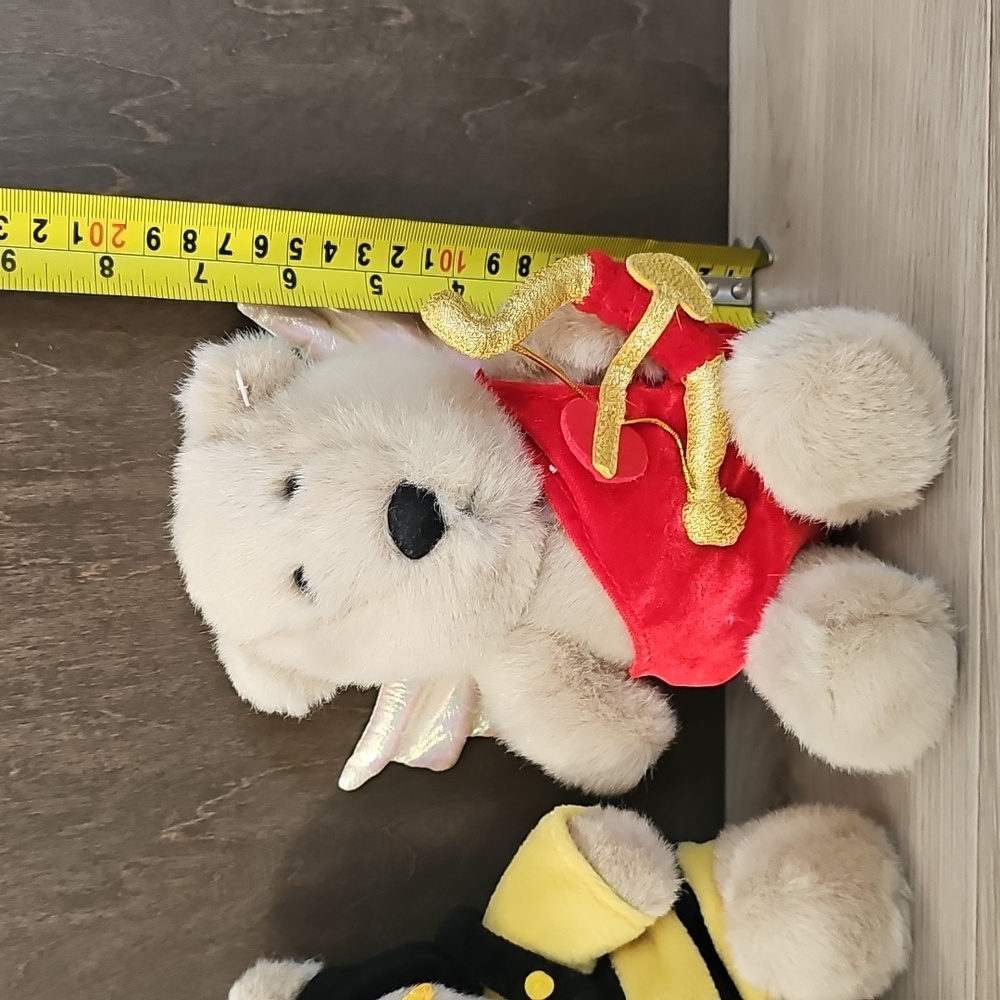 Vintage Starbucks Bearista Bears; Valentibes Cupid And Bee Plush Bears Lot Of 2 - Picture 8 of 12